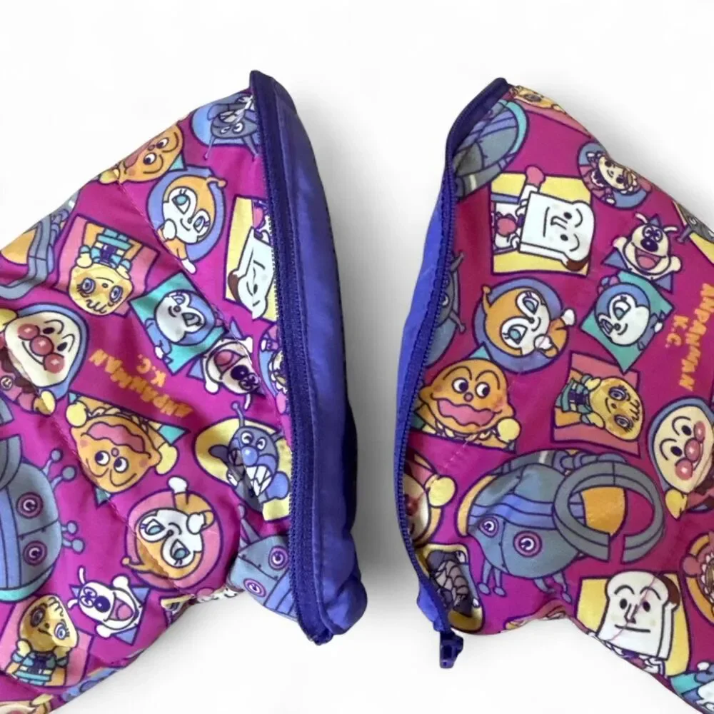 Anpanman Kids Collection Reversible Puffer Jacket Vest Set Size 100cm (4T) Japan